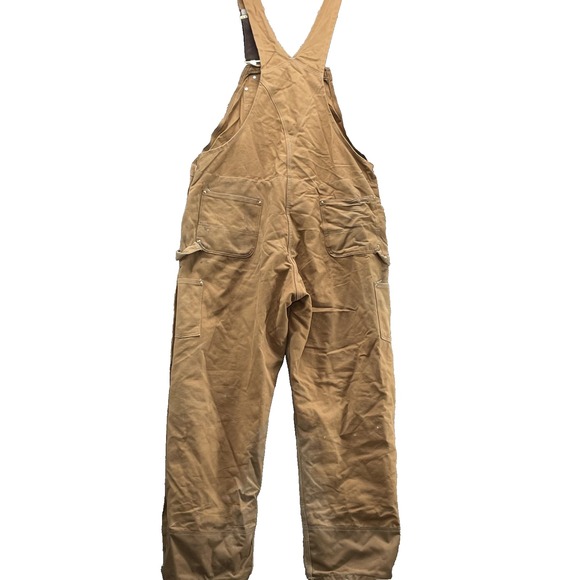Carhartt Double Knee Bib Overalls Men 42x30* R41 Workwear Outdoor Insulated Camp - Picture 2 of 16
